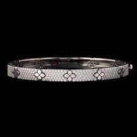 Roberto Coin 18K White Gold Estate Diamond Love in Verona Pave Bangle