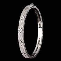 Roberto Coin 18K White Gold Estate Diamond Love in Verona Pave Bangle