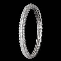 18K White Gold Estate Diamond Bangle
