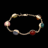 14K Yellow Gold Estate Double-Sided Scarab Bracelet