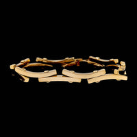 18K Yellow Gold Estate Curved Link Bracelet
