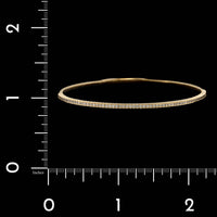 14K Yellow Gold Estate Diamond Flexible Bangle Bracelet