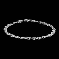 14K White Gold Estate Fancy Link Bracelet