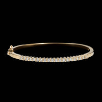 14K Yellow Gold Estate Diamond Bangle Bracelet