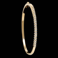 14K Yellow Gold Estate Diamond Bangle Bracelet