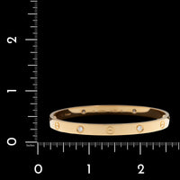 Cartier 18K Yellow Gold Estate Diamond Love Bracelet