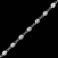 14K White Gold Estate Diamond Bracelet