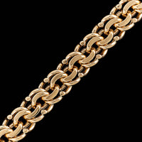 Tiffany & Co. 14K Yellow Gold Estate Double Link Charm Bracelet