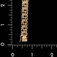Tiffany & Co. 14K Yellow Gold Estate Double Link Charm Bracelet