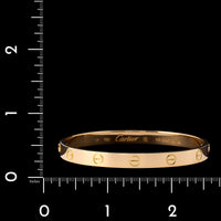 Cartier 18K Yellow Gold Estate Classic Model Love Bracelet