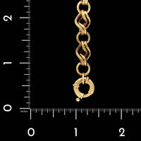 18K Yellow Gold Estate Fancy Link Bracelet