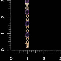 14K Rose Gold Estate Amethyst Bracelet