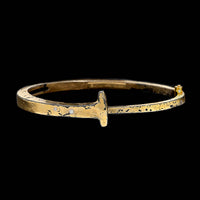 Pat Flynn Iron, 18K Yellow Gold and 22k Yellow Gold Estate Dust Diamond Nail Bracelet
