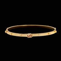 Gucci 18K Yellow Gold Estate "GG" Running Bangle