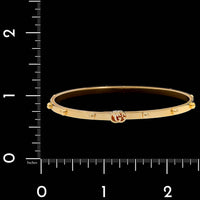 Gucci 18K Yellow Gold Estate "GG" Running Bangle