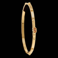 Gucci 18K Yellow Gold Estate "GG" Running Bangle
