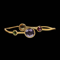Marco Bicego 18K Yellow Gold Estate Gemstone Jaipur Bangle Bracelet