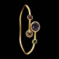 Marco Bicego 18K Yellow Gold Estate Gemstone Jaipur Bangle Bracelet