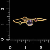 Marco Bicego 18K Yellow Gold Estate Gemstone Jaipur Bangle Bracelet