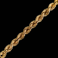 18K Yellow Gold Hollow Rope Bracelet