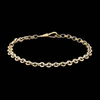 14K Two-tone Gold Estate Circular Link Bracelet