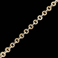 14K Two-tone Gold Estate Circular Link Bracelet