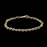 14K Two-tone Gold Estate Circular Link Bracelet