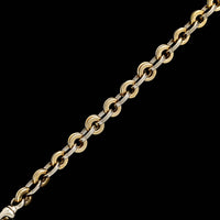 14K Two-tone Gold Estate Circular Link Bracelet