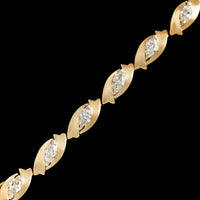 14K Yellow Gold Estate Diamond Bracelet