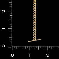 14K Yellow Gold Estate Diamond Hollow Toggle Bracelet
