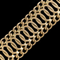 18K Yellow Gold Estate Fancy Link Bracelet