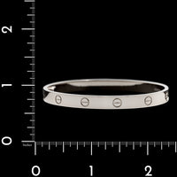 Cartier 18K White Gold Estate Love Classic Model Bracelet