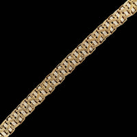 14K Two-tone Gold Estate Woven Mesh Link Bracelet