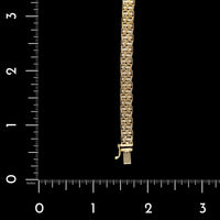 14K Two-tone Gold Estate Woven Mesh Link Bracelet