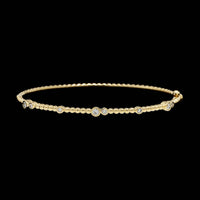 14K Yellow Gold Estate Diamond Bangle Bracelet