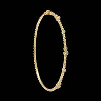 14K Yellow Gold Estate Diamond Bangle Bracelet
