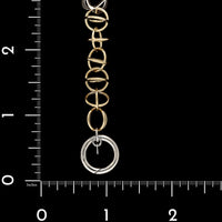 14K Two-tone Gold Estate Fancy Link Bracelet