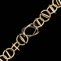 14K Two-tone Gold Estate Fancy Link Bracelet