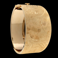 14K Yellow Gold Estate Tapered Bangle Bracelet