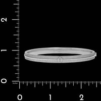 Tiffany & Co. 18K White Gold Estate Diamond Pave T Bangle