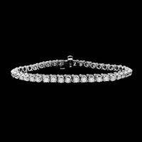 14K White Gold Estate Diamond Tennis Bracelet