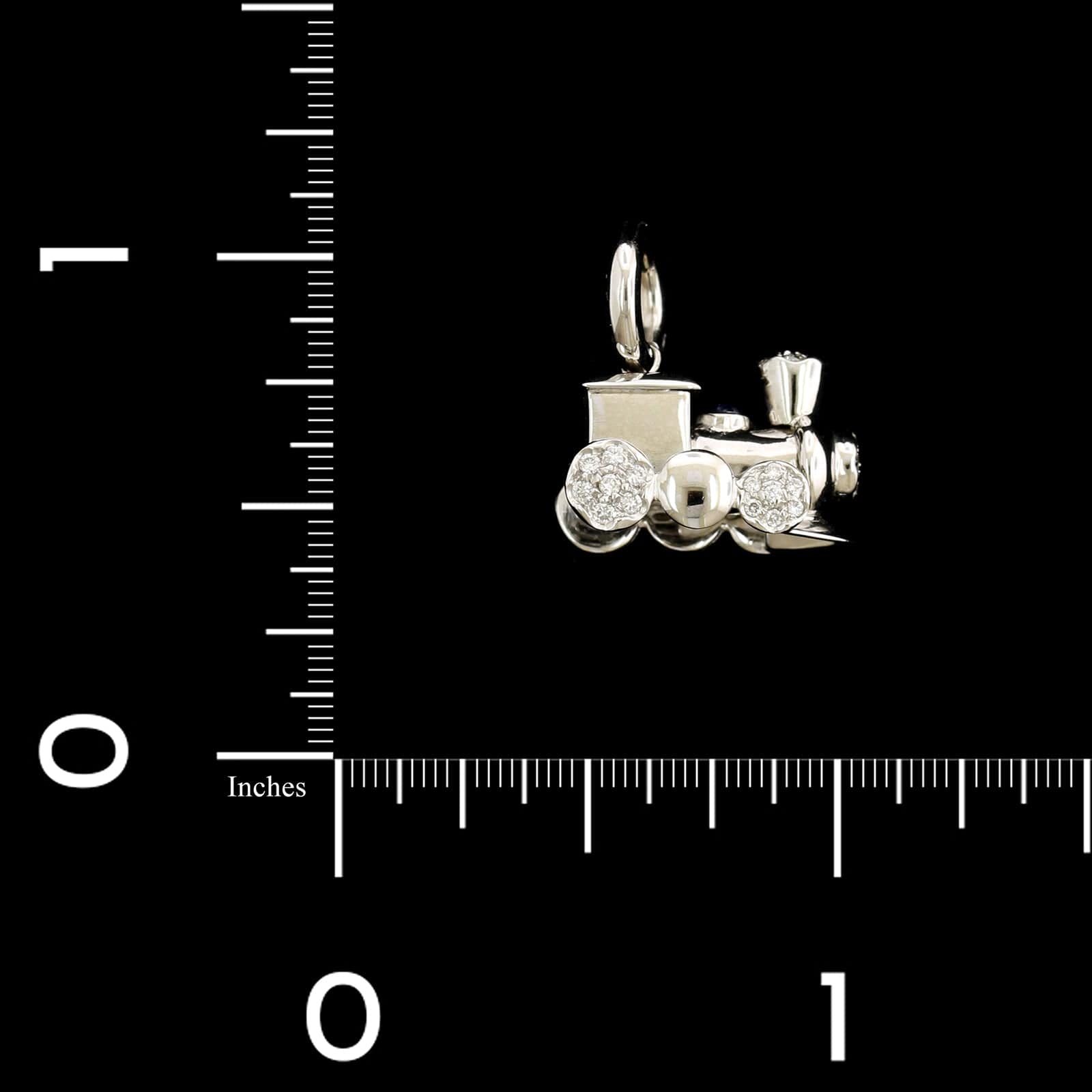 Aaron Basha 18K White Gold Estate Diamond Choo Choo Train