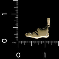 14K Yellow Gold Estate Diamond Island Charm