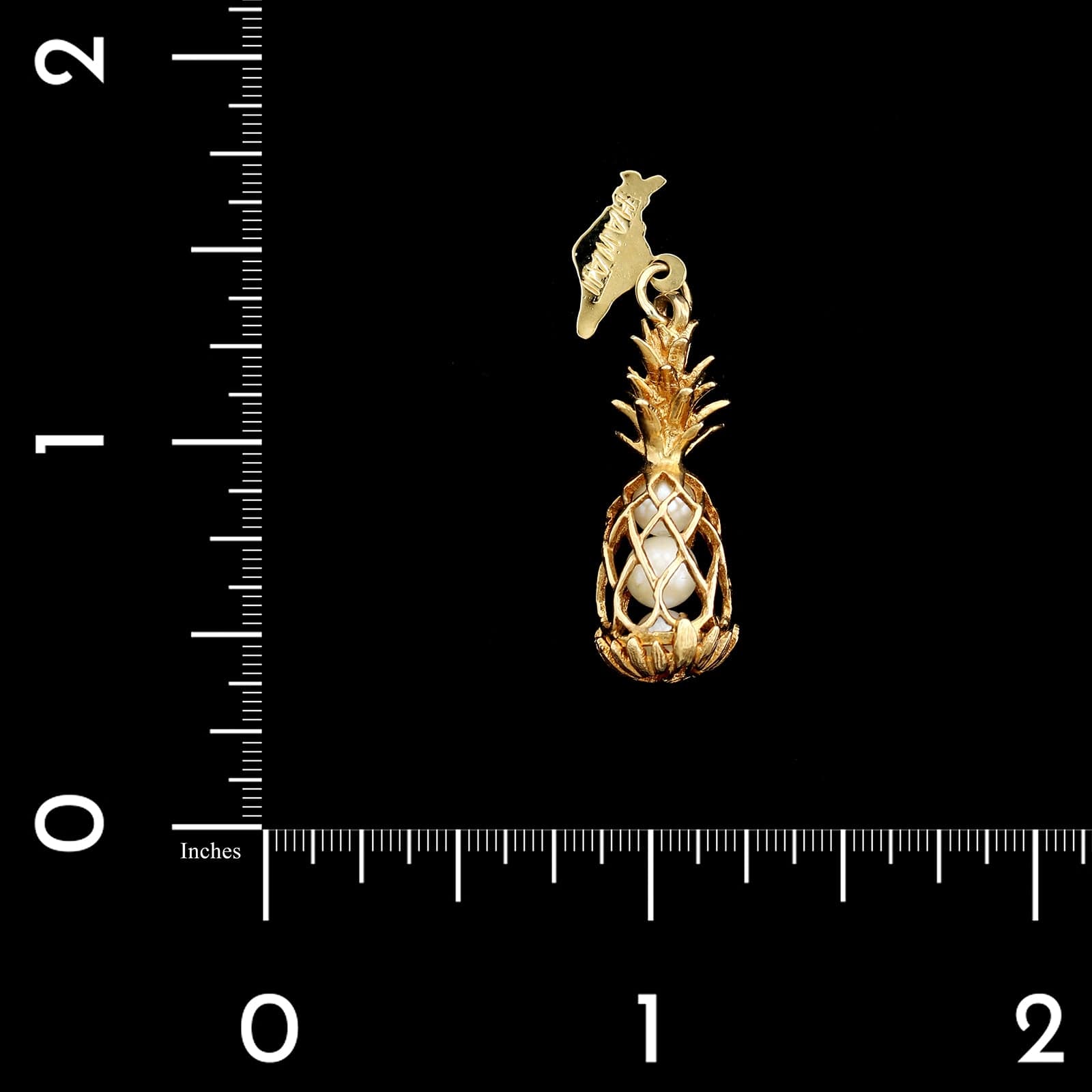 14K Yellow Gold Estate Hawaiian Pineapple Charm