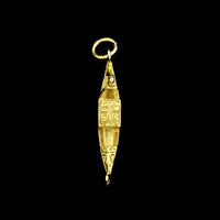 18K Yellow Gold Estate Lion of Venice Gondola Charm