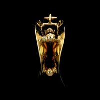 14K Yellow Gold Estate Gem Set Heart Charm