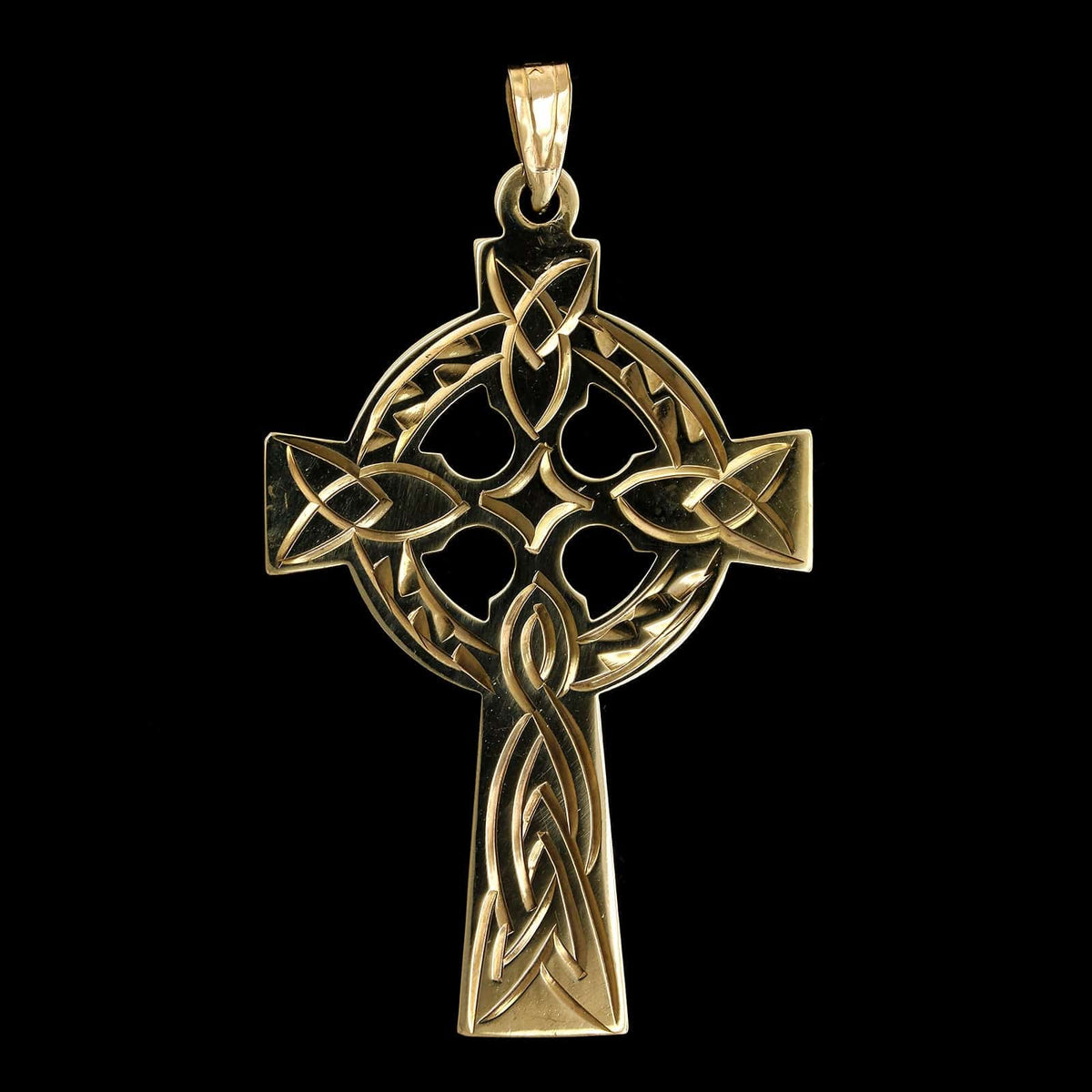 9K Yellow Gold Estate Celtic Cross Charm