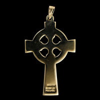 9K Yellow Gold Estate Celtic Cross Charm