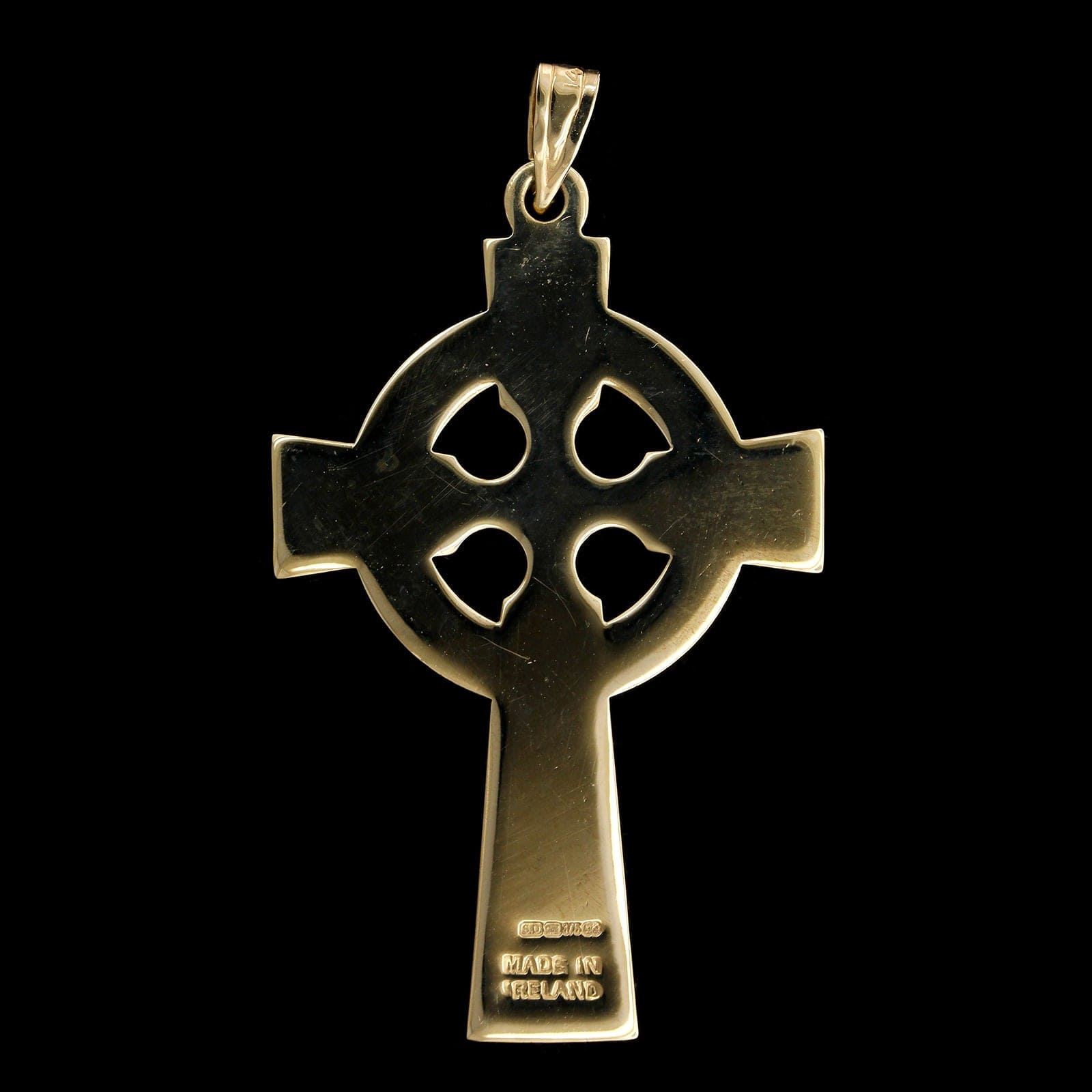 9K Yellow Gold Estate Celtic Cross Charm