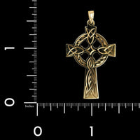 9K Yellow Gold Estate Celtic Cross Charm